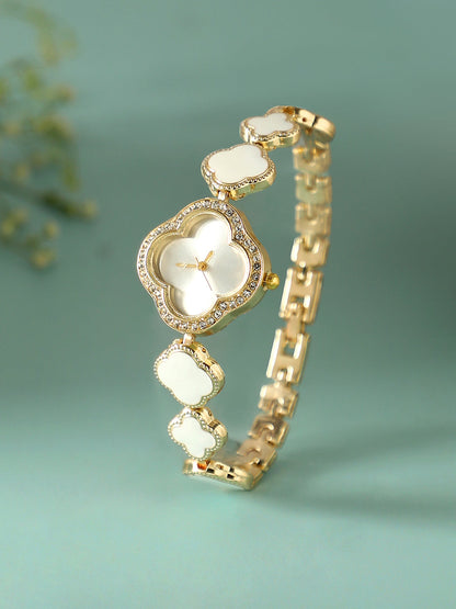 The Clover Watch - Ivory White