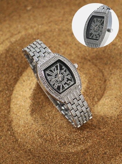 The Celestrial Oblong Watch - Crystal Silver