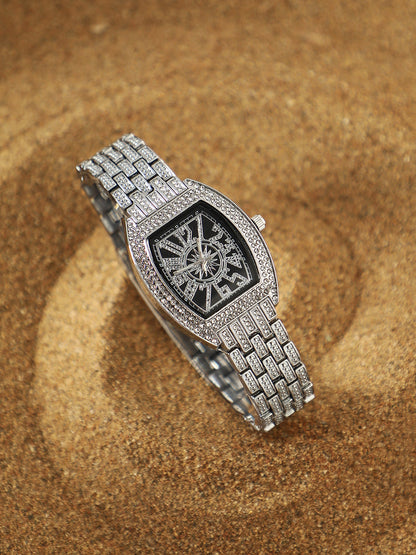 The Celestrial Oblong Watch - Crystal Silver