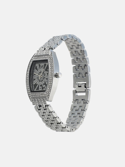 The Celestrial Oblong Watch - Crystal Silver