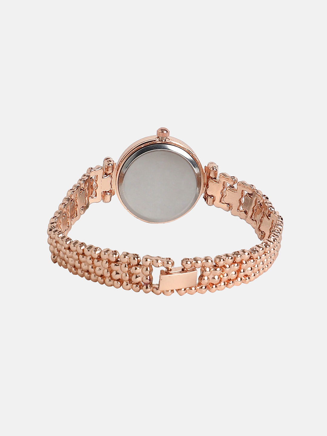 The Embellished Dotted Round Watch - Rose Gold