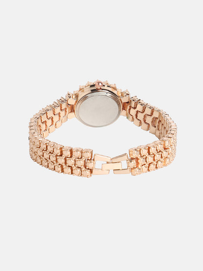 The Sleek Block Round Watch - California Gold:Emerald Green