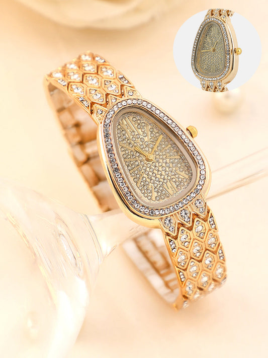 The Bijou Ophidian Oval Watch - California Gold