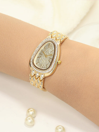 The Bijou Ophidian Oval Watch - California Gold