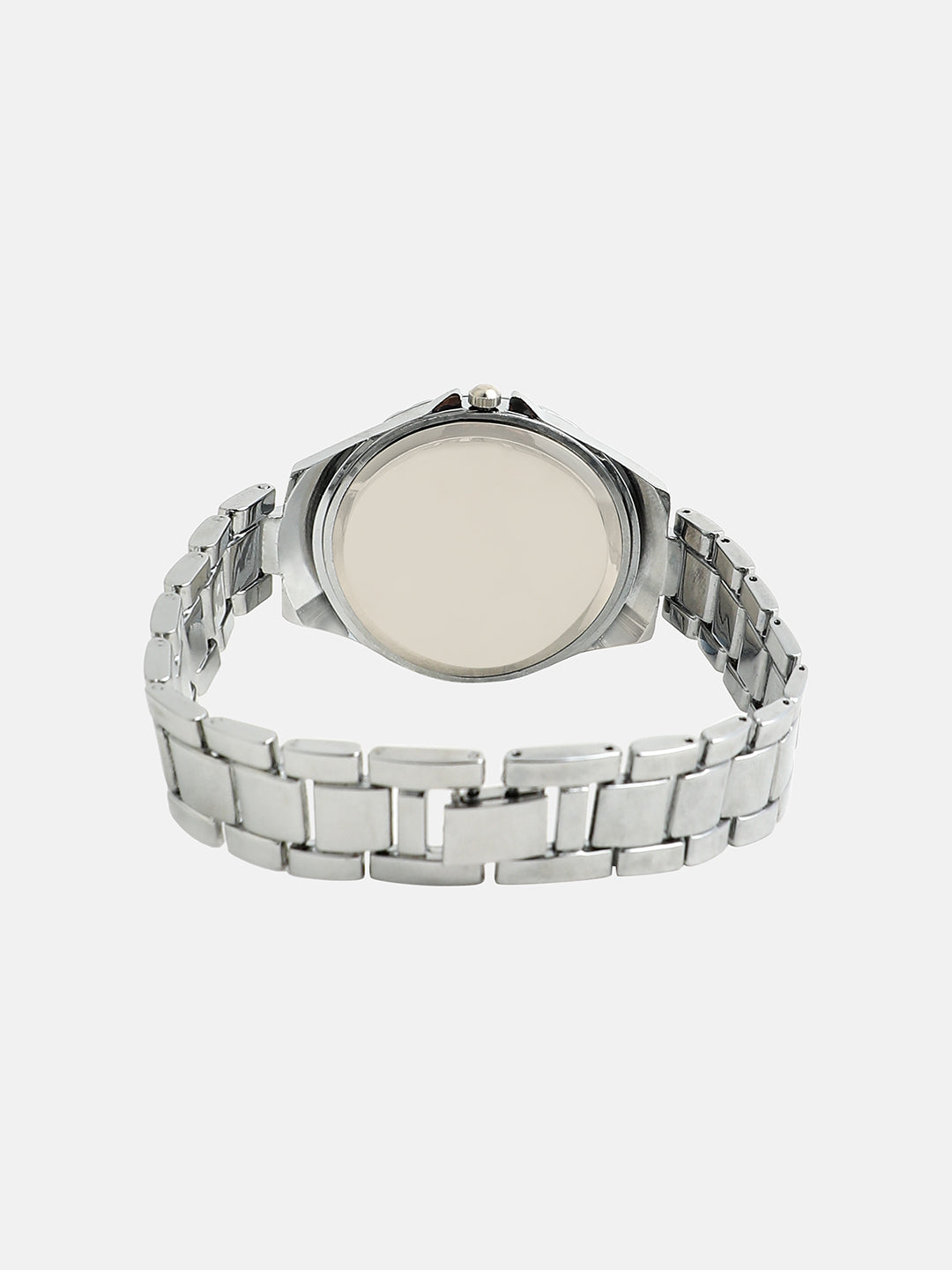 The Crystalized Round Watch - Metallic Silver