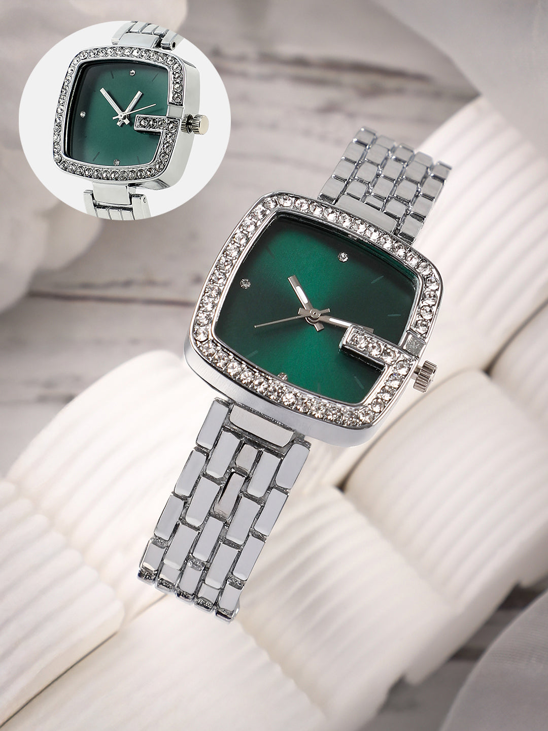 The Pavement Loop Square Watch - Metallic Silver
