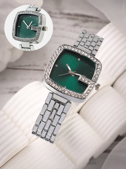 The Pavement Loop Square Watch - Metallic Silver