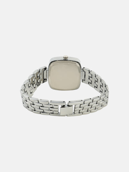 The Pavement Loop Square Watch - Metallic Silver