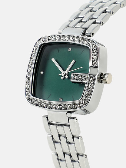 The Pavement Loop Square Watch - Metallic Silver