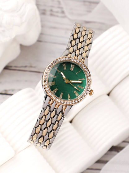 The Roman Venin Round Watch - Emerald Green