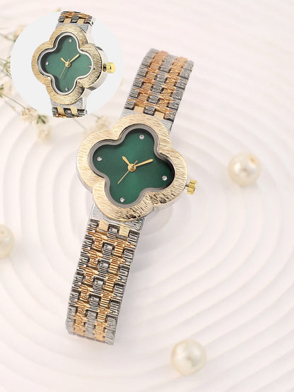 The Dented Clover Watch - Emerald Green