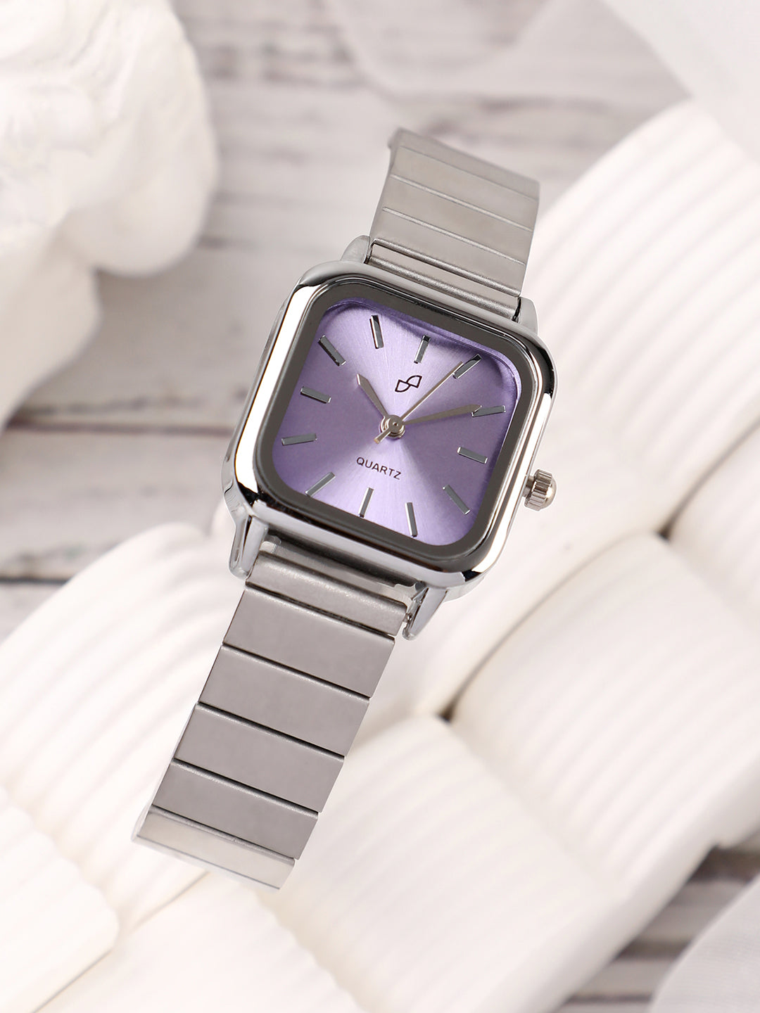 The Downtown Chain Square Watch - Iris Purple
