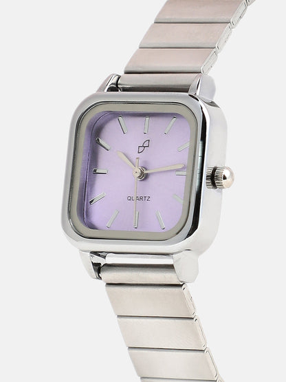 The Downtown Chain Square Watch - Iris Purple