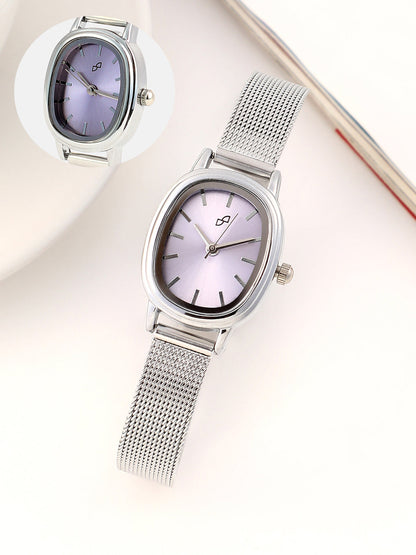 The Cosmopolis Mesh Rectangular Watch - Lavender