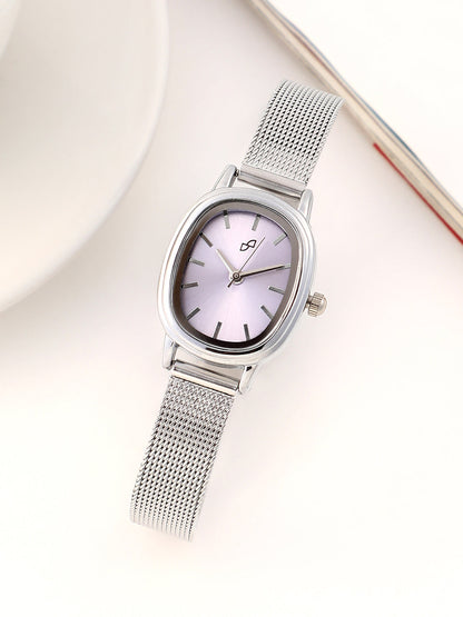 The Cosmopolis Mesh Rectangular Watch - Lavender