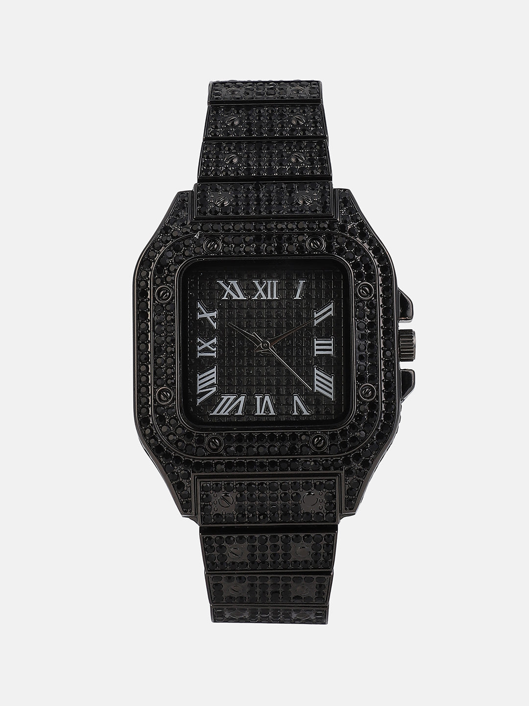 The Bijou Roman Square Watch - Midnight Black