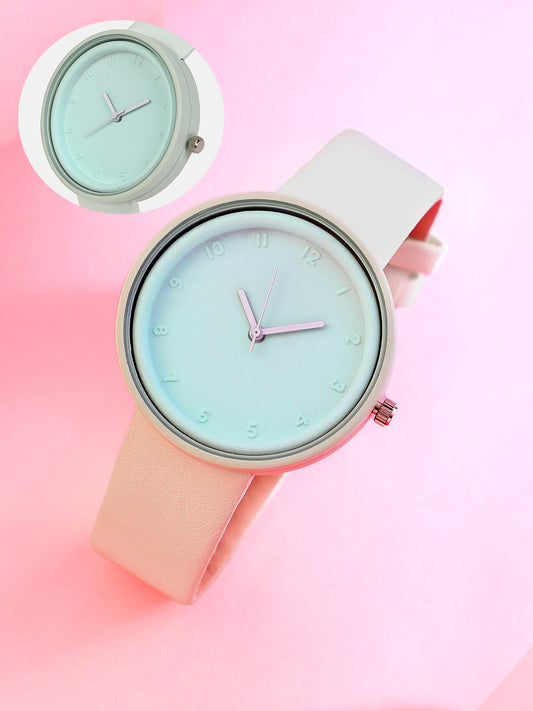 The Off-Duty Round Watch - Mint Green