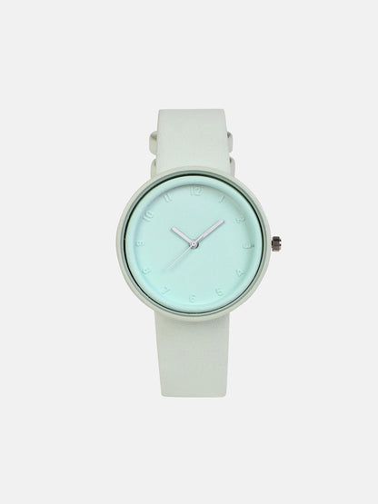 The Off-Duty Round Watch - Mint Green