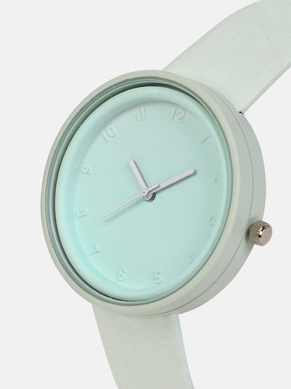 The Off-Duty Round Watch - Mint Green