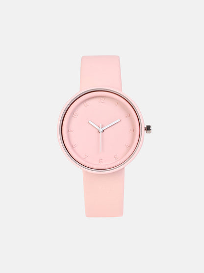 The Off-Duty Round Watch - Blush Pink