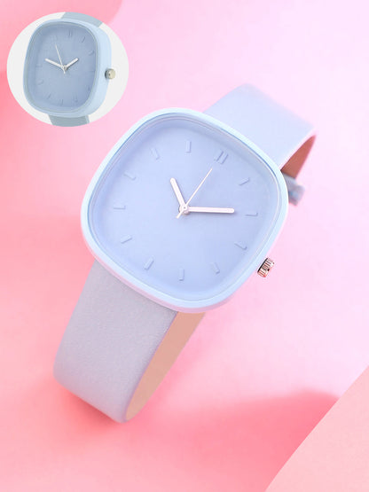 The Off-Duty Cushion Watch - Powder Blue