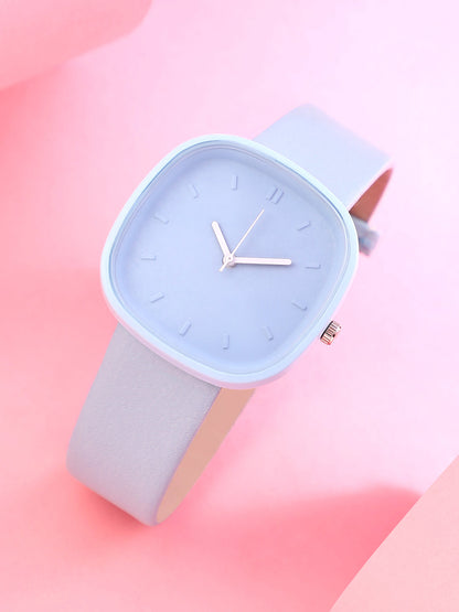 The Off-Duty Cushion Watch - Powder Blue