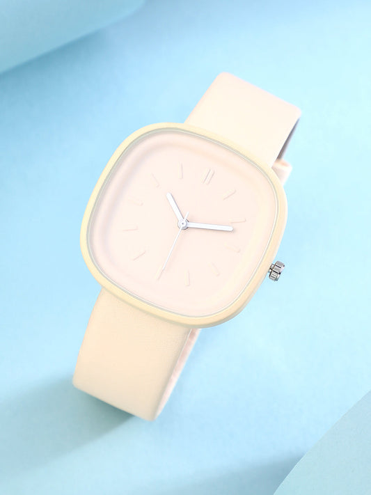 The Off-Duty Cushion Watch - Butter Yellow
