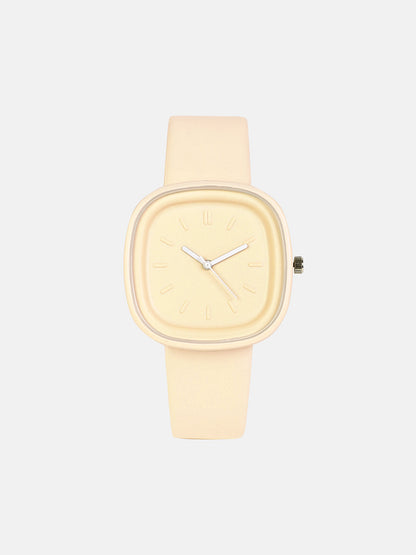 The Off-Duty Cushion Watch - Butter Yellow
