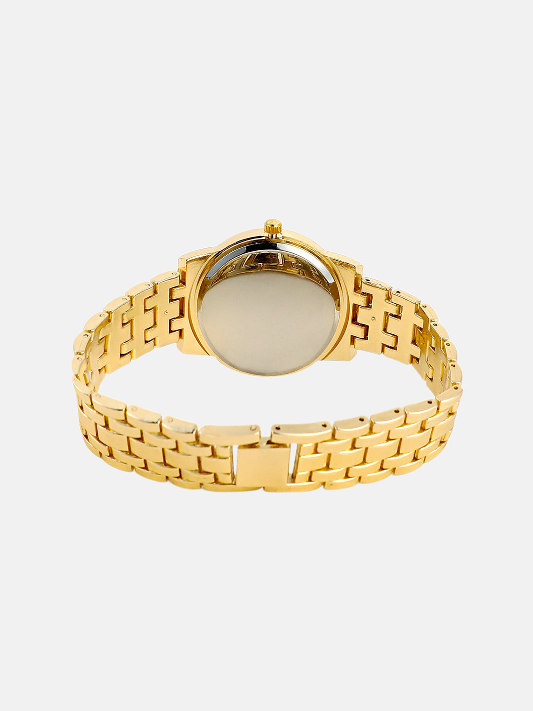 The All-Over-Bijou Round Watch - California Gold & Metallic Silver