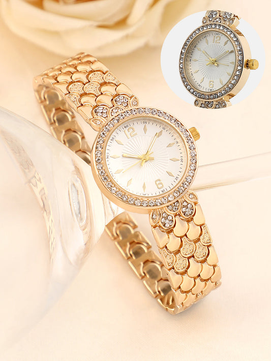The Scalex Gem Round Watch - Ivory White