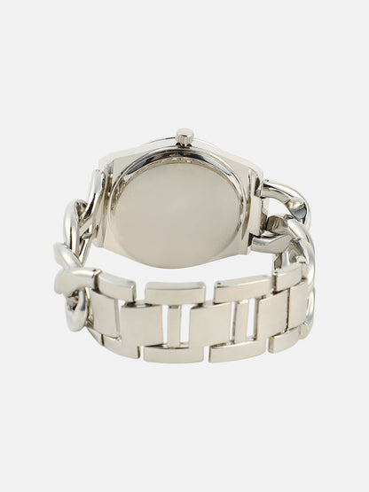 The Supernova Chunkylink Cushion Watch - Metallic Silver