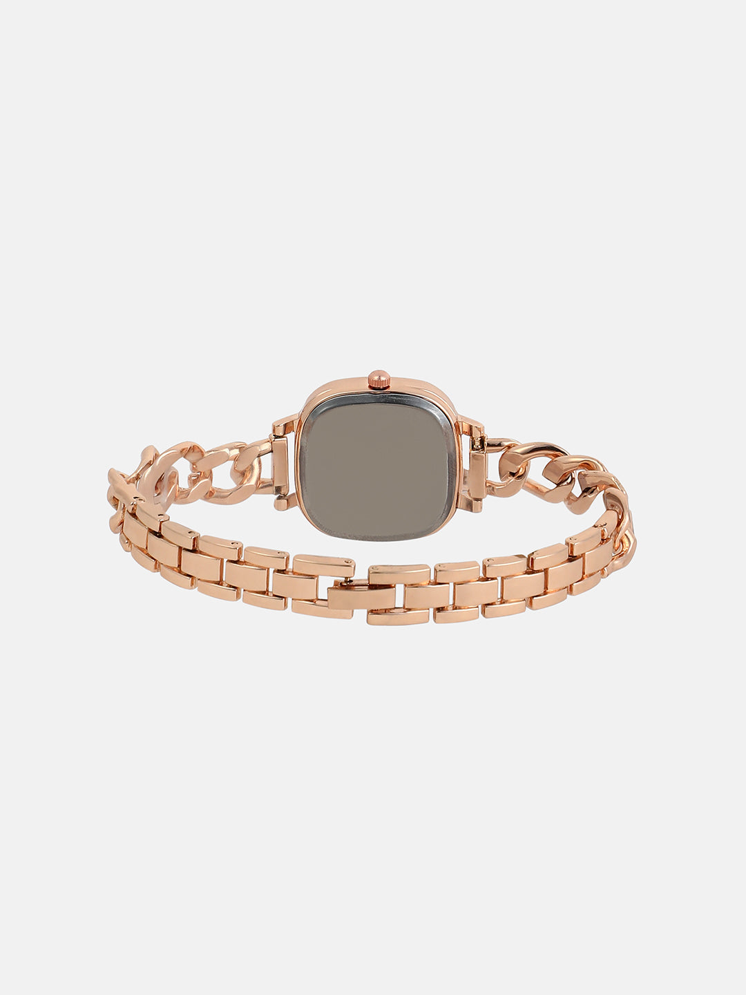 The Celeste Chainlink Square Watch - Rose Gold