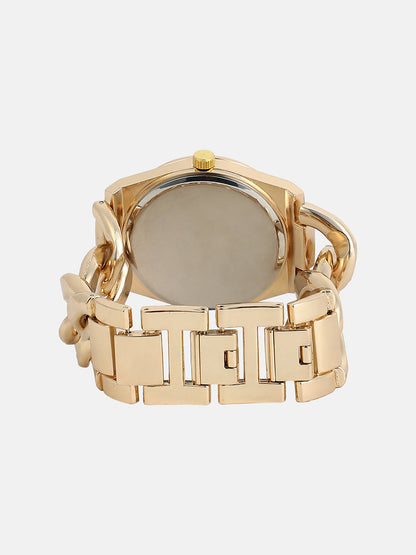 The Supernova Chunkylink Cushion  Watch - California Gold