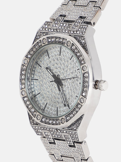 The Verazzi Cushion Watch - Metallic Silver