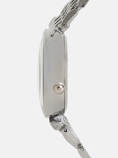 The Noe Round Watch - Metallic Silver