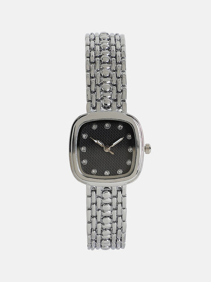 The Amune Square Watch - Metallic Silver