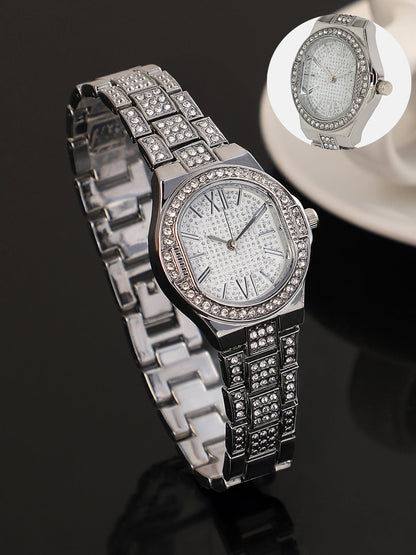 The Helios Cushion Watch - Metallic Silver