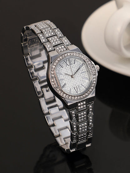 The Helios Cushion Watch - Metallic Silver