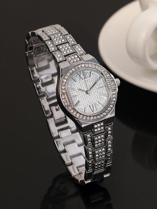The Helios Cushion Watch - Metallic Silver