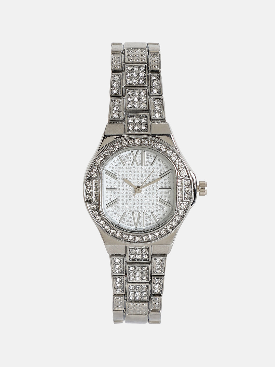 The Helios Cushion Watch - Metallic Silver
