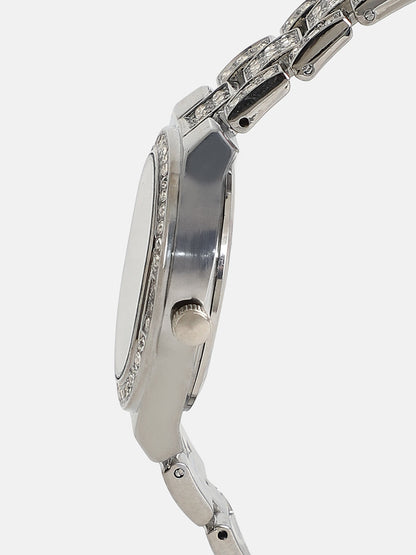 The Helios Cushion Watch - Metallic Silver