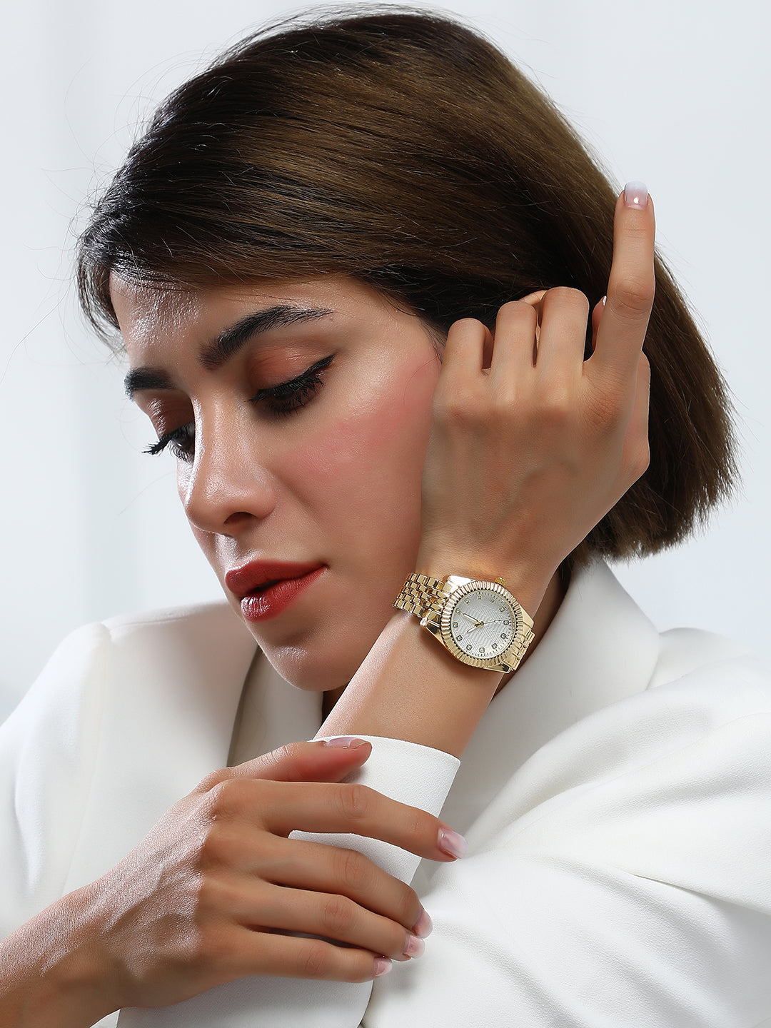 The Ribbed H-Link Round Watch