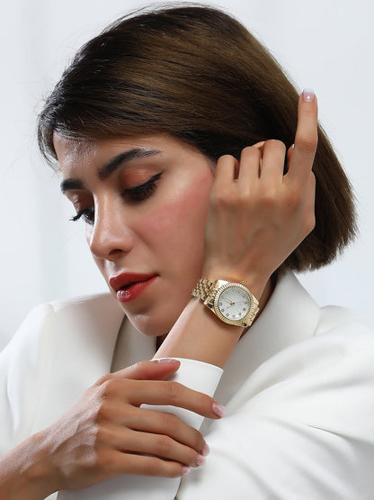 The Ribbed H-Link Round Watch