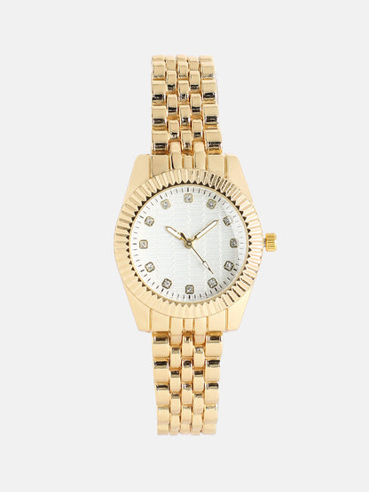 The Ribbed H-Link Round Watch