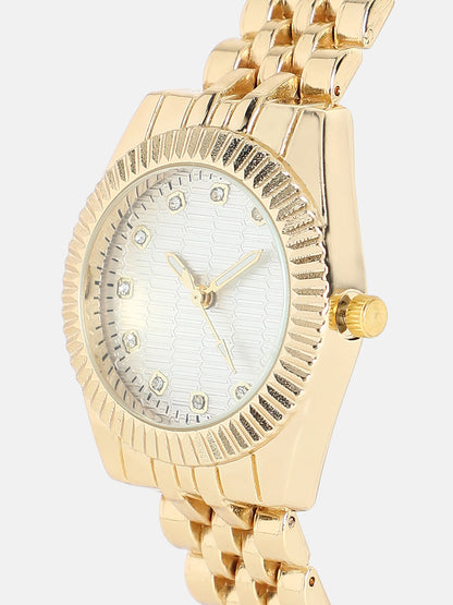 The Ribbed H-Link Round Watch