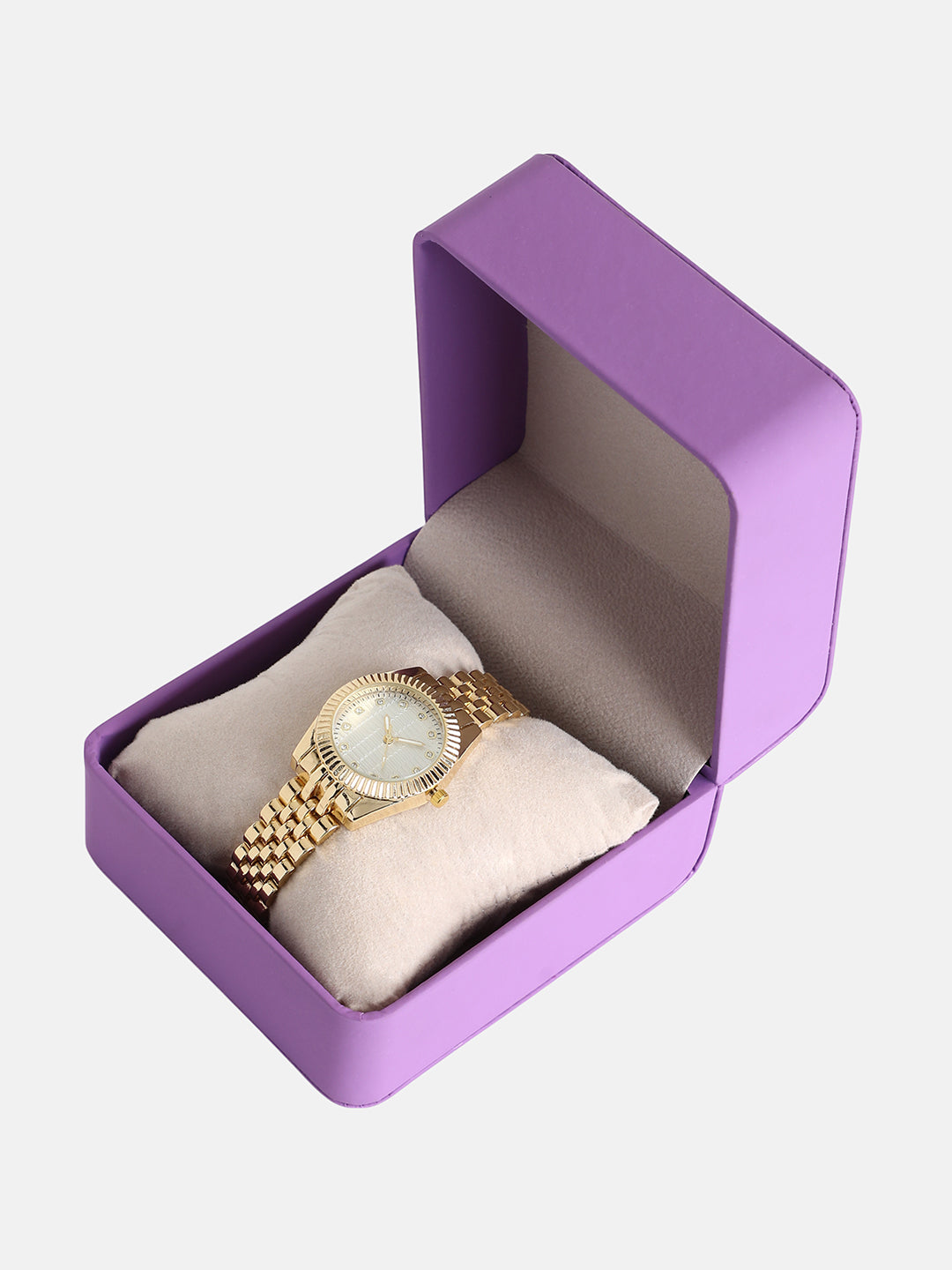 The Ribbed H-Link Round Watch