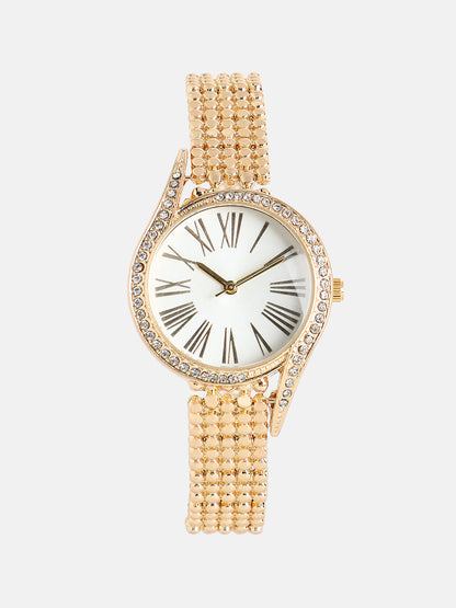 The Roman Dotted-Swirl Round Watch