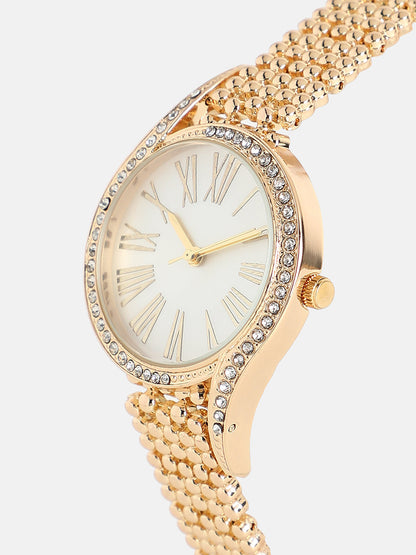 The Roman Dotted-Swirl Round Watch