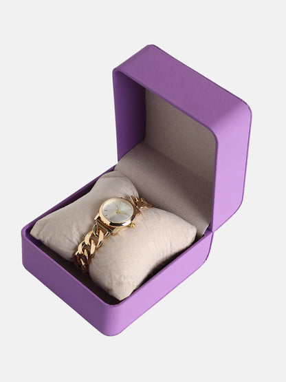 The  Sova Chainlink Round Watch