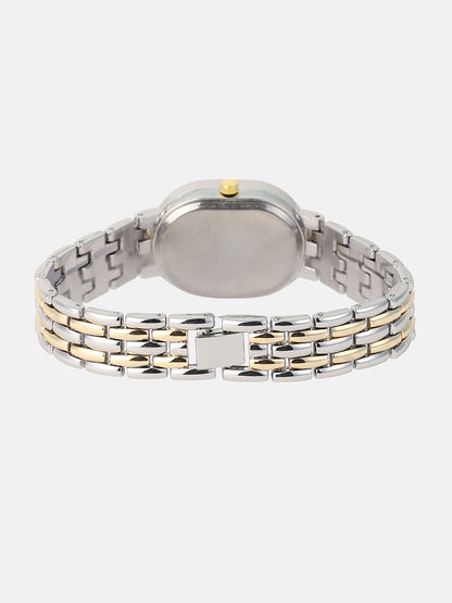 The Vivienne Roman Oblong Watch - Metallic Silver & California Gold